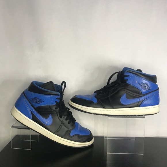 Nike Air Jordan Retro Mid “Royal Splatter” Size 13 Blue Black